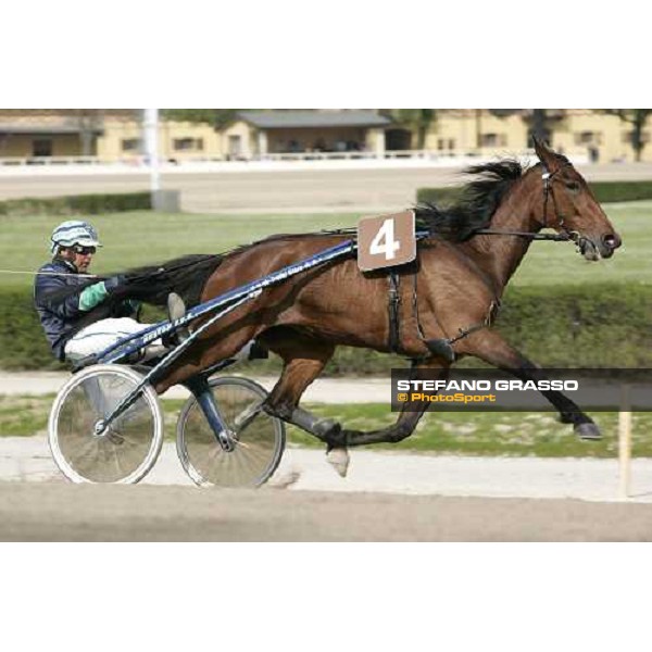 Marco Smorgon with Giulia Grif, winner of Gran Premio Italia, during warm up Bologna, 9th april 2006 ph. Stefano Grasso