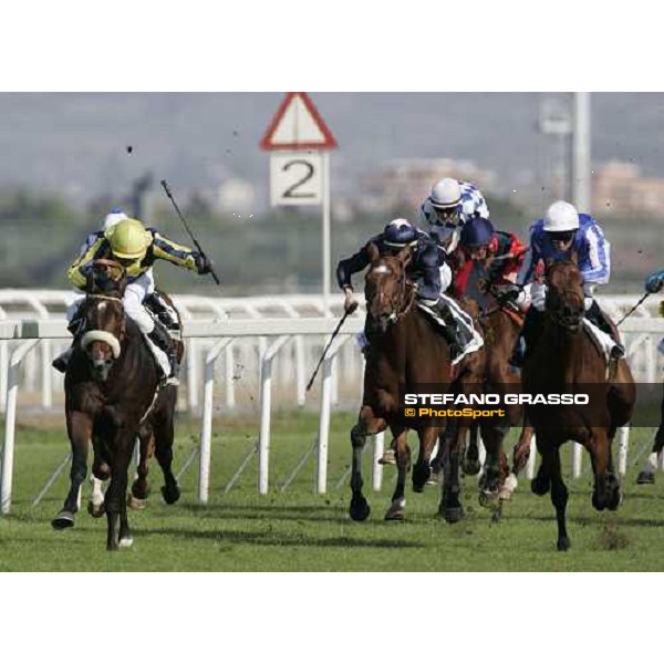 Stefano Landi with Rattle and Hum (1st from left) wins Premio Parioli Roma Capannelle, 23rd april 2006 ph. Stefano Grasso