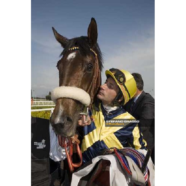 Stefano Landi with Rattle and Hum winner of Premio Parioli, in the winner circle - Roma Capannelle, 23rd april 2006 ph. Stefano Grasso