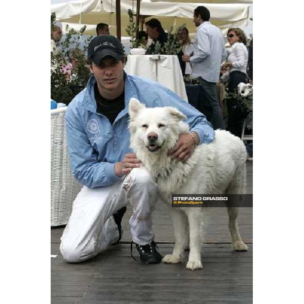 Costa Smeralda - Jaeger-LeCoultre Gold Cup 2006 - Goffredo Cutinelli Rendina with his dog Orcio Porto Cervo 24th april 2006 ph. Stefano Grasso