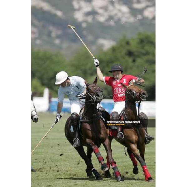 Simone Chiarella and Rommy Gianni during the match Audi Polo Team vs. Hotel Cala di Volpe Polo Team at Costa Smeralda - Jaeger-LeCoultre Gold Cup 2006 Porto Cervo, 26th april 2006 ph. Stefano Grasso
