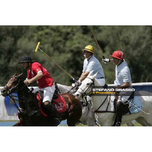 David Bernal, Guillermo Gracida and Tom Barrack during the match Audi Polo Team vs. Hotel Cala di Volpe Polo Team at Costa Smeralda - Jaeger-LeCoultre Gold Cup 2006 Porto Cervo, 26th april 2006 ph. Stefano Grasso