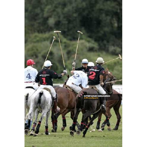 Luca D\'Orazio and Tom Barrack during the match Mochi Craft Polo Team vs. Hotel Cala di Volpe Polo Team at Porto Cervo Jaeger-LeCoultre Gold Cup 2006 Porto Cervo, 28th april 2006 ph. Stefano Grasso