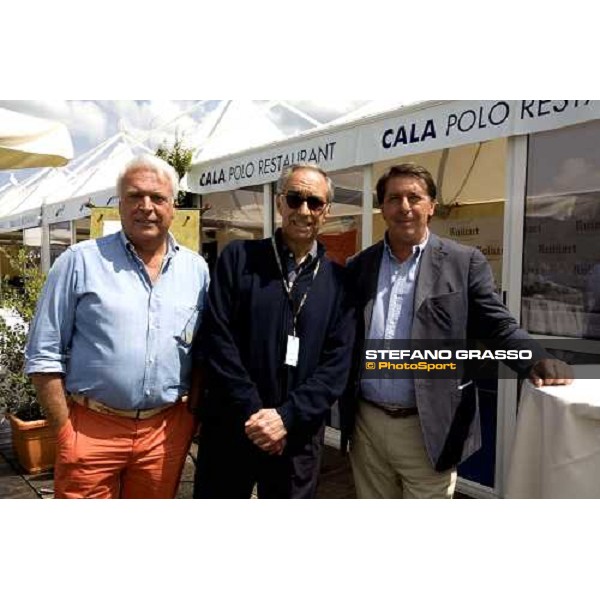 Claudio Giorgiutti, Franco Carraro and Maurizio Zuliani at the village of Costa Smeralda Jaeger-LeCoultre Gold Cup 2006 Porto Cervo, 29th april 2006 ph. Stefano Grasso