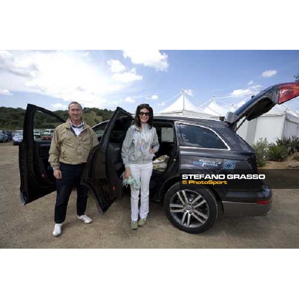 Anna Valle arrives with Audi Q7 at the village of Costa Smeralda Jaeger-LeCoultre Gold Cup 2006 Porto Cervo, 29th april 2006 ph. Stefano Grasso