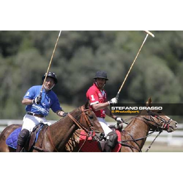 Roberto Marraffa, captain of Deutsche Bank and Rommy Gianni, captain of Audi Polo Team Costa Smeralda Jaeger-LeCoultre Polo Cup Porto Cervo, 30th april 2006 ph. Stefano Grasso
