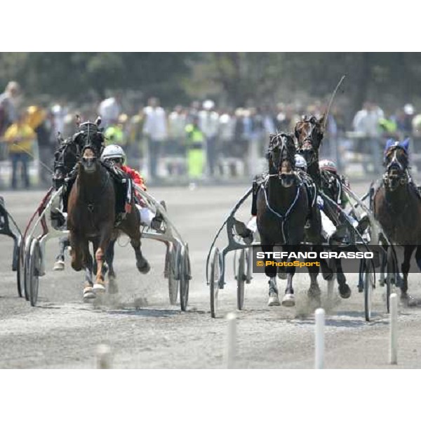 straight of the 1st heat of Gran Premio Lotteria di Agnano - Digger Crown(inside) and Ludo de Castelle Napoli, 7th may 2006 ph. Stefano Grasso