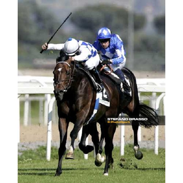 Mirco Demuro on Distant Way wins the Gran Premio Presidente della Repubblica At The Races Rome, 14th may 2006 ph. Stefano Grasso