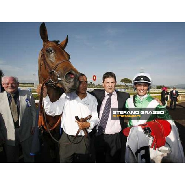 the winning connection of 123¡ Derby Italiano won by Marco Monteriso on Gentlewave Rome Capannelle, 21th may 2006 ph. Stefano Grasso