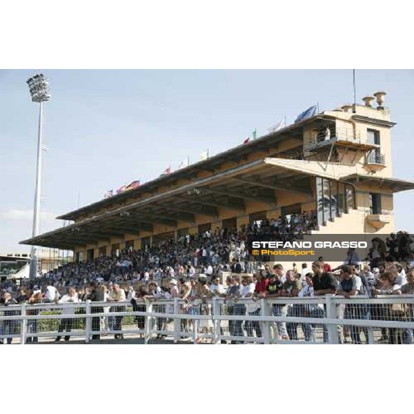 the grandstand of Capannelle racetrack during the 123¡ Derby Italiano Rome Capannelle, 21th may 2006 ph. Stefano Grasso