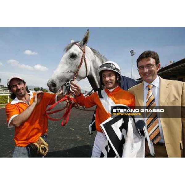 Fabrizio Camici, Stefano Landi and Groom Tesse winners of Premio Carlo D\'Alessio Rome Capannelle, 21th may 2006 ph. Stefano Grasso