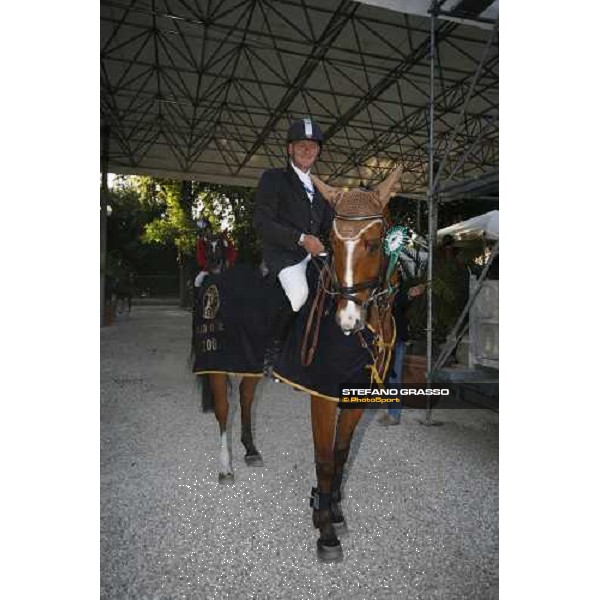 Heinrich-Hermann Engemann on Aboyeur W winner of the prize nr.3 - Mercedes Benz Rome, Piazza di Siena 25th may 2006 ph. Stefano Grasso