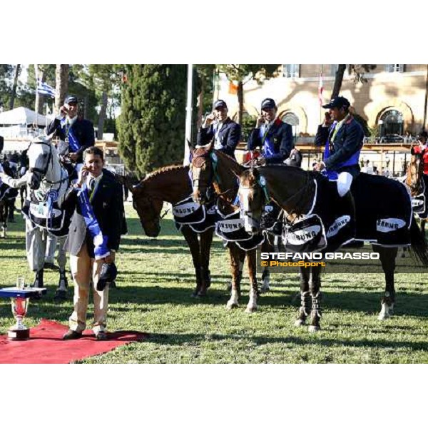 the French team winner of Coppa delle Nazioni Samsung Superleague Fei-Italia 2006 at Piazza di Siena Roma, 26th may 2006 ph. Stefano Grasso