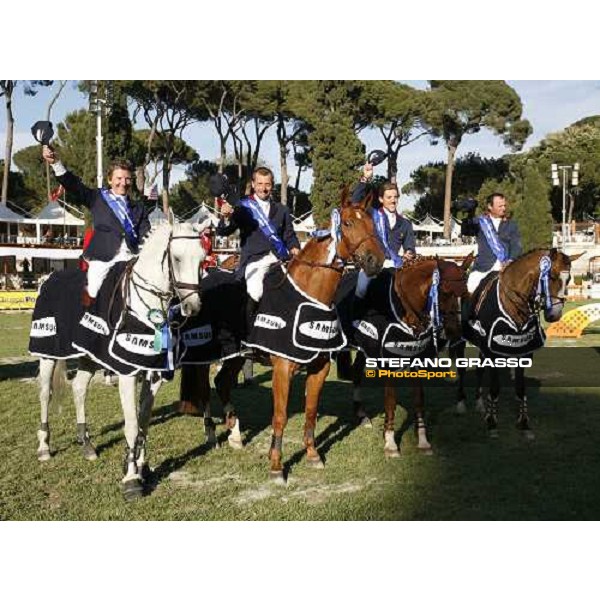 the French team winner of Coppa delle Nazioni Samsung Superleague Fei-Italia 2006 at Piazza di Siena Roma, 26th may 2006 ph. Stefano Grasso