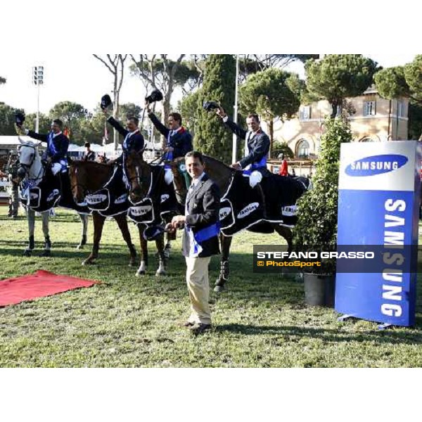 the French team winner of Coppa delle Nazioni Samsung Superleague Fei-Italia 2006 at Piazza di Siena Roma, 26th may 2006 ph. Stefano Grasso