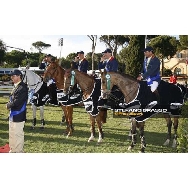 the French team winner of Coppa delle Nazioni Samsung Superleague Fei-Italia 2006 at Piazza di Siena Roma, 26th may 2006 ph. Stefano Grasso