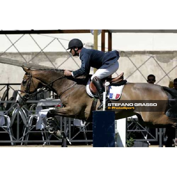 Pierre Jarry on Haxelle Dampierre jumps on the 2nd heat of Coppa delle Nazioni Samsung Superleague Fei-Italia 2006 at Piazza di Siena Roma, 26th may 2006 ph. Stefano Grasso