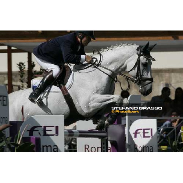 Jean Marc Nicolas on JPC Modesto Equifoam jumps on the 2nd heat of Coppa delle Nazioni Samsung Superleague Fei-Italia 2006 at Piazza di Siena Roma, 26th may 2006 ph. Stefano Grasso