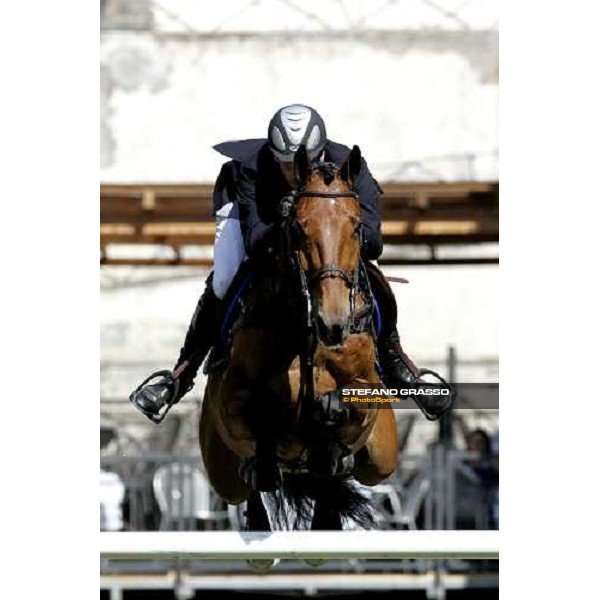 Peder Fredricson on H\'M Magic Bengtsson jumps during the 1st heat of Coppa delle Nazioni Samsung Super League Fei-Italia 2006 Rome, 27th may 2006 ph. Stefano Grasso