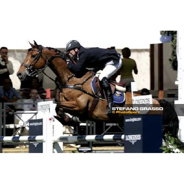 Peder Fredricson on H\'M Magic Bengtsson jumps during the 1st heat of Coppa delle Nazioni Samsung Super League Fei-Italia 2006 Rome, 27th may 2006 ph. Stefano Grasso
