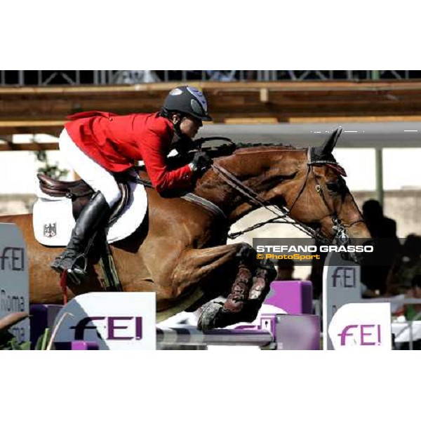Mylene Diederichsmeier on Countess G jumps during the 1st heat of Coppa delle Nazioni Samsung Super League Fei-Italia 2006 Rome, 27th may 2006 ph. Stefano Grasso