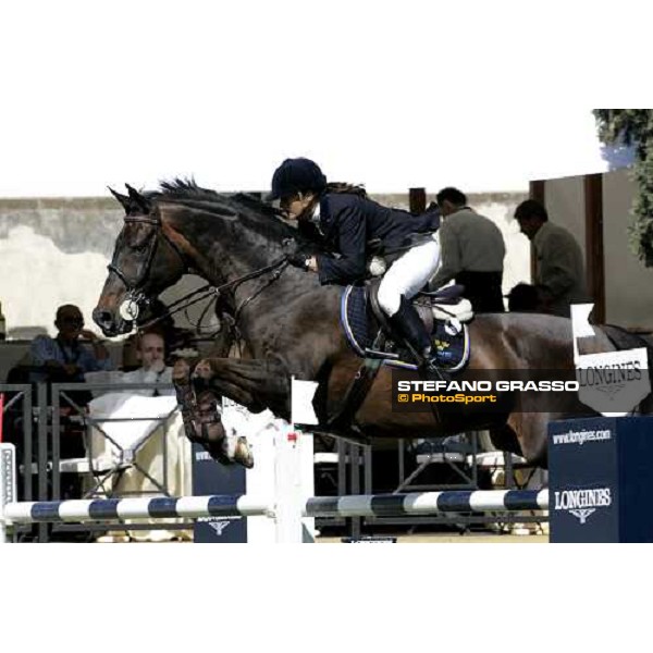 Lotta Schultz on Calibra jumps during the 1st heat of Coppa delle Nazioni Samsung Super League Fei-Italia 2006 Rome, 27th may 2006 ph. Stefano Grasso
