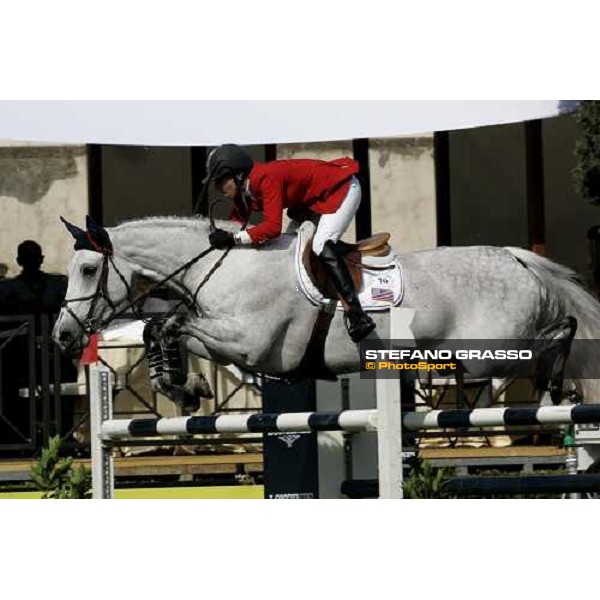 Laura Kraut on Miss Indipendent jumps during the 1st heat of Coppa delle Nazioni Samsung Super League Fei-Italia 2006 Rome, 27th may 2006 ph. Stefano Grasso
