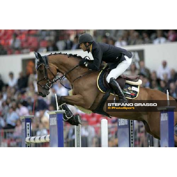 Juan Carlo Garcia on Loro Piana Albin III jumps during the 2nd heat of Coppa delle Nazioni Samsung Super League Fei-Italia 2006 Rome, 27th may 2006 ph. Stefano Grasso