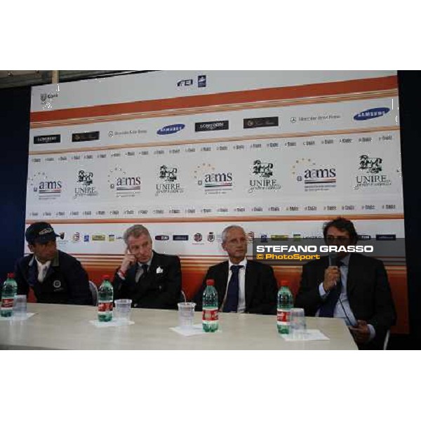 press conference with, from left, Emilio Bicocchi, Cesare Croce, Alessandro Maspes and Marco Gamberale - Piazza di Siena 2006 Rome, 28th may 2006 ph. Stefano Grasso