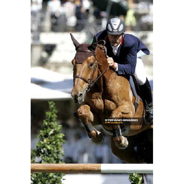 Stephan Lafouge on Gabelou des Ores 8th placed of the Premio Roma at Piazza di Siena 2006 Rome, 28th may 2006 ph. Stefano Grasso