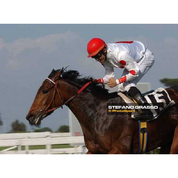 \'Dario Vargiu on Golden Nepi wins Premio Regina Elena Rome Capannelle, april 27 2003-ph.Stefano Grasso\' 