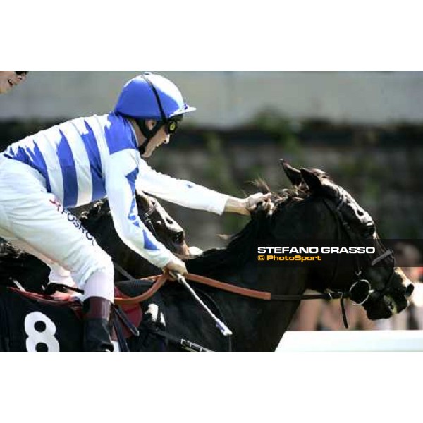 John Egan on Les Arcs wins the Golden Jubilee Stakes beating Jamie Spencer on Balthazaar\'s Gift Royal Ascot, 5th day 24 june 2006 ph. Stefano Grasso