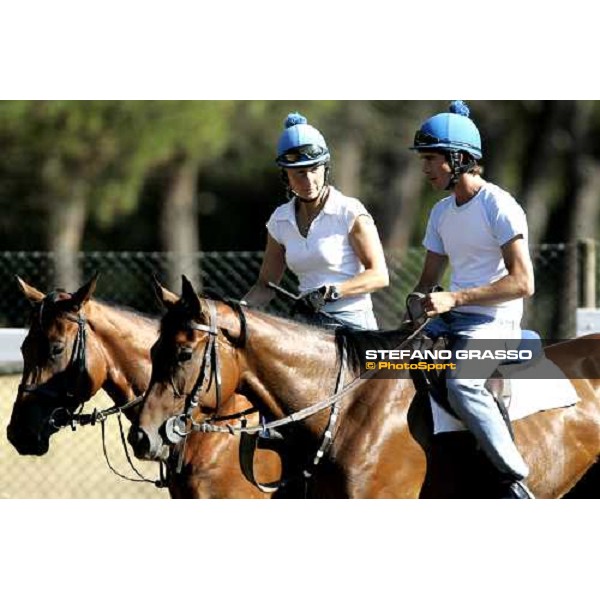 Valfredo Valiani\'s horses in training at Pisa San Rossore - Claudio Colombi Pisa, 19th july 2006 ph. Stefano Grasso