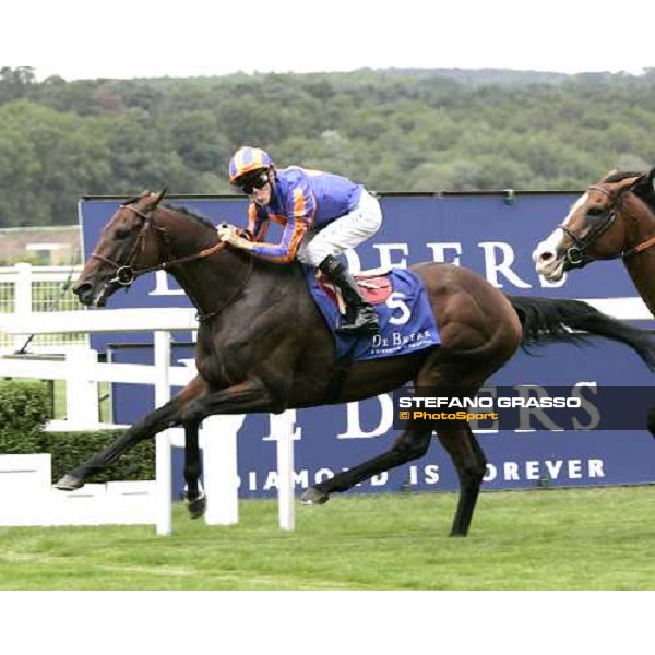 Christophe Soumillon on Hurricane Run wins the King George Vi and Queen Elisabeth Diamond Stakes Ascot, 29th july 2006 ph. Stefano Grasso