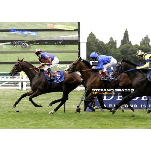 Christophe Soumillon on Hurricane Run a few meters after the line of the King George Vi and Queen Elisabeth Diamond Stakes Ascot, 29th july 2006 ph. Stefano Grasso