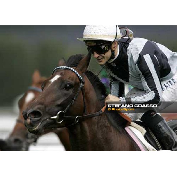 Christophe Patrice Lemaire on Multidimensional wins the Prix Guillame D\'Ornano - Haras d\'Etreham Deauville, 19th august 2006 ph. Stefano Grasso