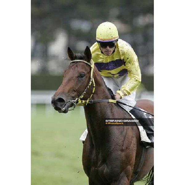 F.Spanu on Notturno di Chopin comes back after the 4th place in the Criterium du Fonds Europeen de L\' Elevage Deauville, 19th august 2006 ph. Stefano Grasso