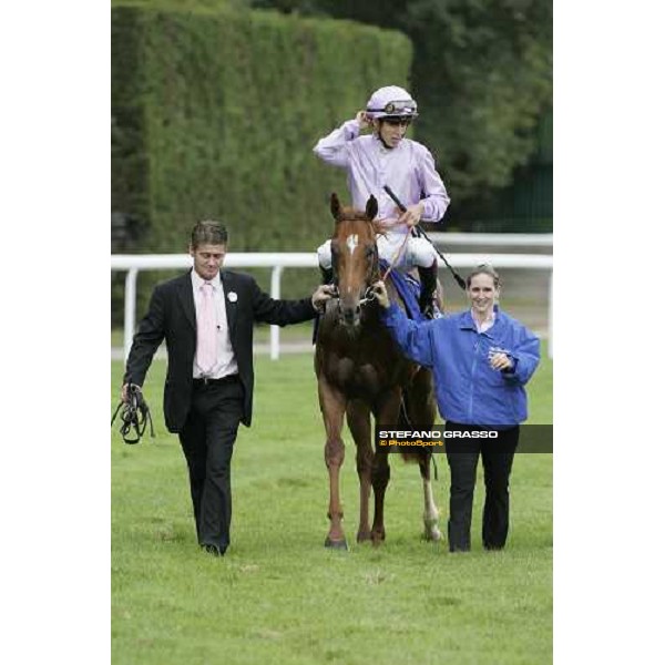 Christophe Soumillon on Dutch Art comes back after winning the Darley Prix Morny Deauville, 20th august 2006 ph. Stefano Grasso