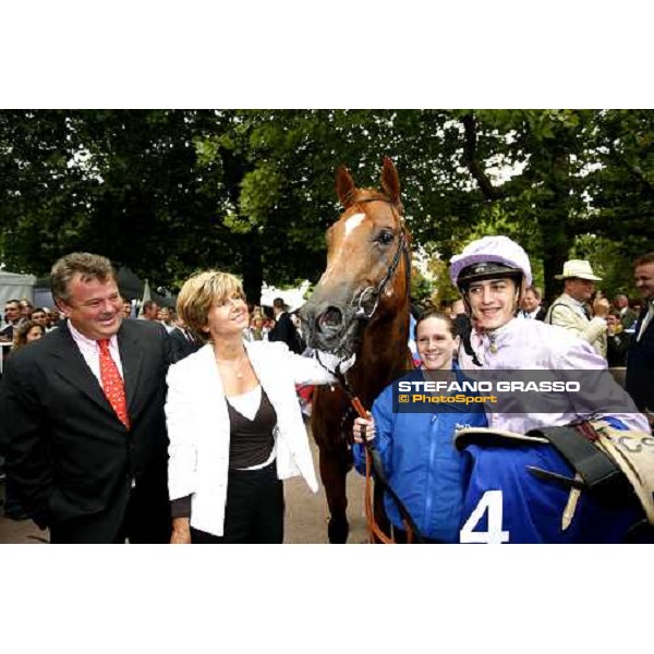 winning connection of Darley Prix Morny won by Christophe Soumillon on Dutch Art Deauville, 20th august 2006 ph. Stefano Grasso