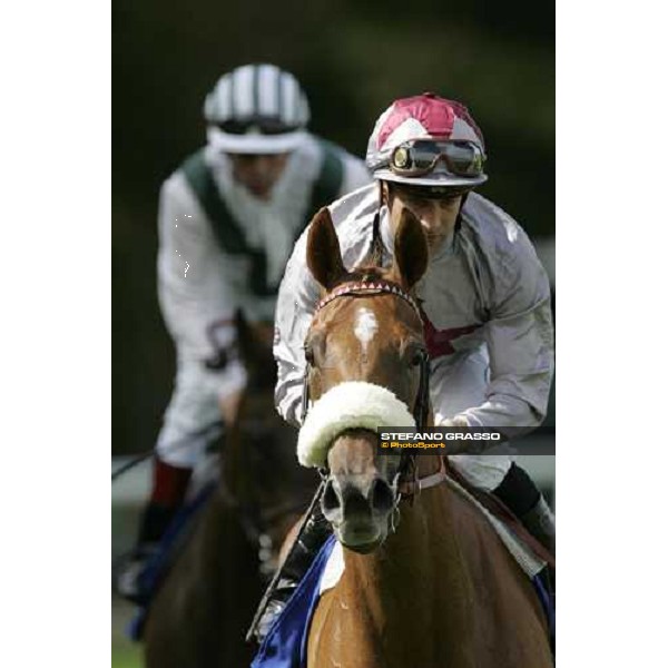 Thierry Thulliez on Satwa Queen comes back after winning the Darley Prix Jean Romanet - in the back Sweet Stream Deauville, 20th august 2006 ph. Stefano Grasso