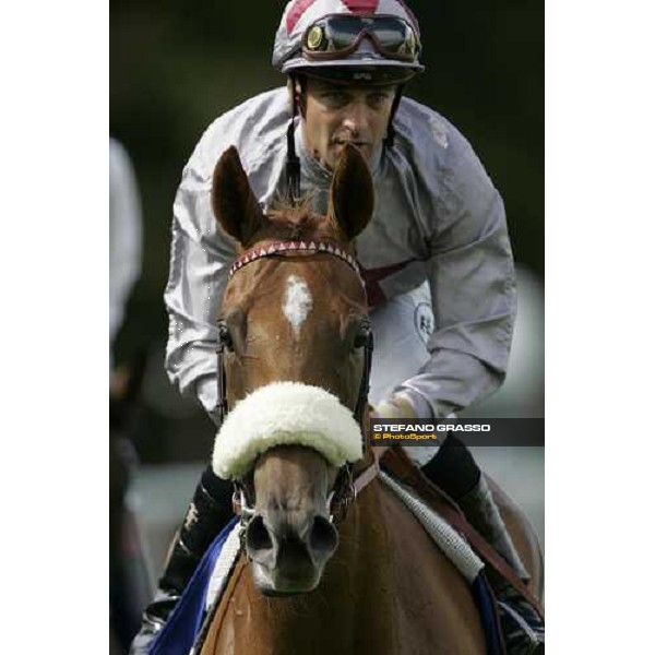 Thierry Thulliez on Satwa Queen comes back after winning the Darley Prix Jean Romanet Deauville, 20th august 2006 ph. Stefano Grasso