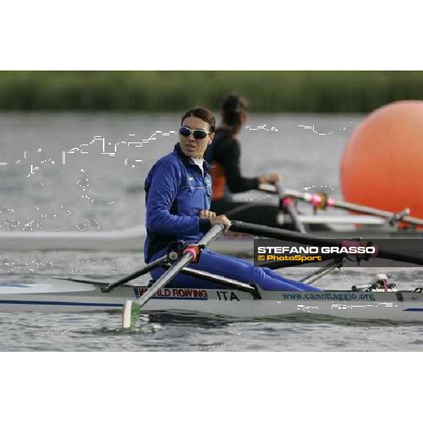 Eton - World Rowing Championships italian women sculler Erika Bello in training on Dorney Lake Eton, 22nd august 2006 ph. Stefano Grasso