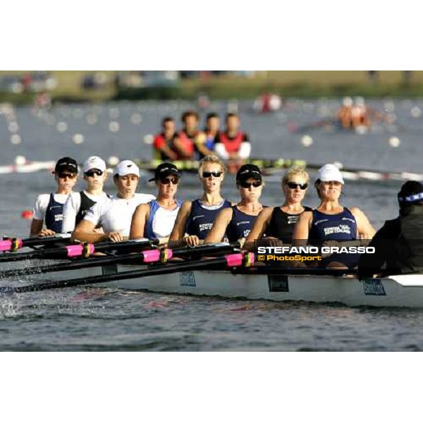 Eton - World Rowing Championships the New Zealand women 8+ team in training on Dorney Lake Eton, 22nd august 2006 ph. Stefano Grasso