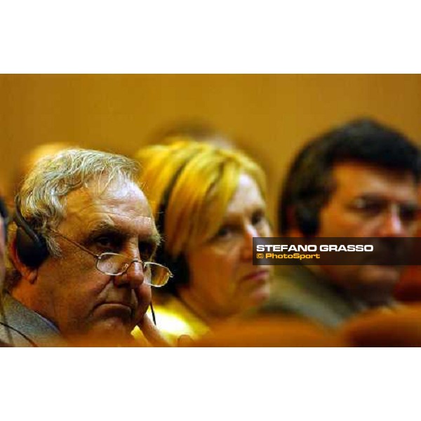 Colin Wedd, già capo del Doncaster Metropolitan Borough Council e Presidente del Doncaster Racecourse Convegno \'Sulle piste d\'Europa\' Pisa, Centro Studi Le Benedettine 3rd march 2004