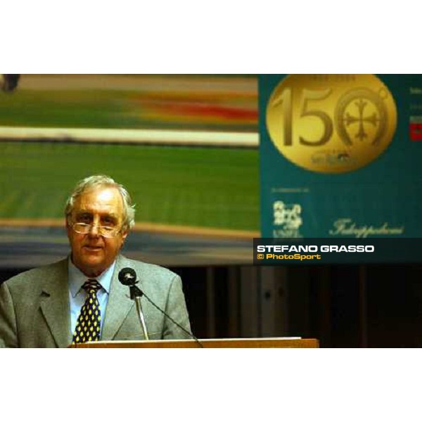 Colin Wedd, già capo del Doncaster Metropolitan Borough Council e Presidente del Doncaster Racecourse Convegno \'Sulle piste d\'Europa\' Pisa, Centro Studi Le Benedettine 3rd march 2004