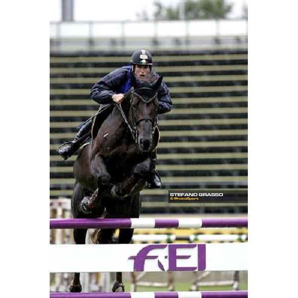 Fei World Equestrian games - Aachen training session Emilio Bicocchi on Jeckerson Kapitol d\'Argonne Aachen, 28th august 2006 ph. Stefano Grasso