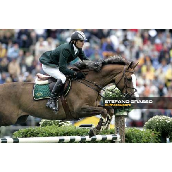 AACHEN - FEI World Equestrian Games - Cassio Rivetti on Olona, 8th in the 1st qualification for the Individual and Team Fei World Championship Aachen, 29th august 2006 ph. Stefano Grasso