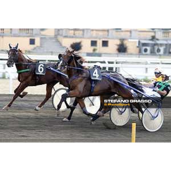 89° Derby Italiano - Heat C - Enrico Bellei with Unicorno SLM wins the race Rome,Capannelle trot racecourse,24th sept.2016 ph.Stefano Grasso