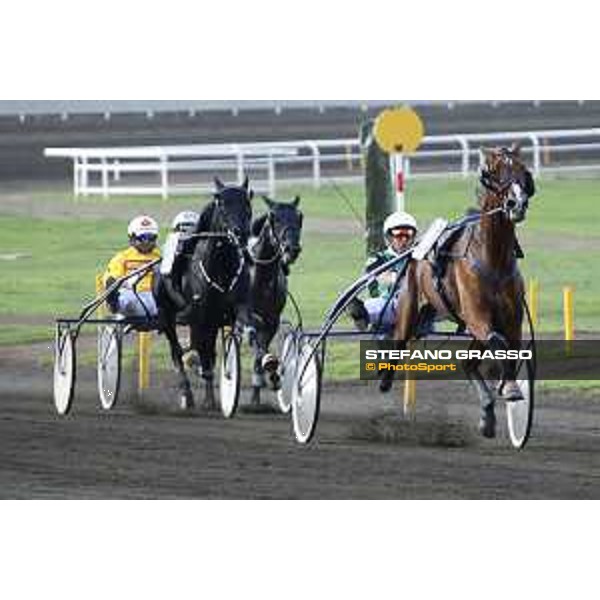 89° Derby Italiano - Heat C - Enrico Bellei with Unicorno SLM wins the race Rome,Capannelle trot racecourse,24th sept.2016 ph.Domenico Savi
