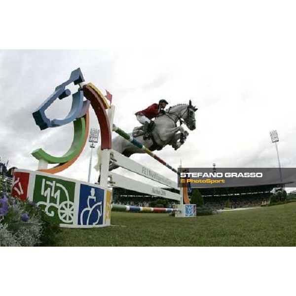 Fei Rolex World Champion Jos Lansink on Cavalor Cumano, gold medal Aachen, 3rd september 2006 ph. Stefano Grasso